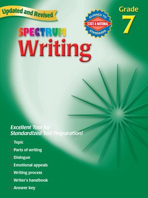 cover image of Writing, Grade 7